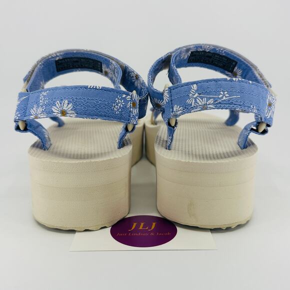 Teva Womens Flatform Universal Gloriosa Periwinkle Flower Sandals 1125203 Size 9 - Picture 6 of 11